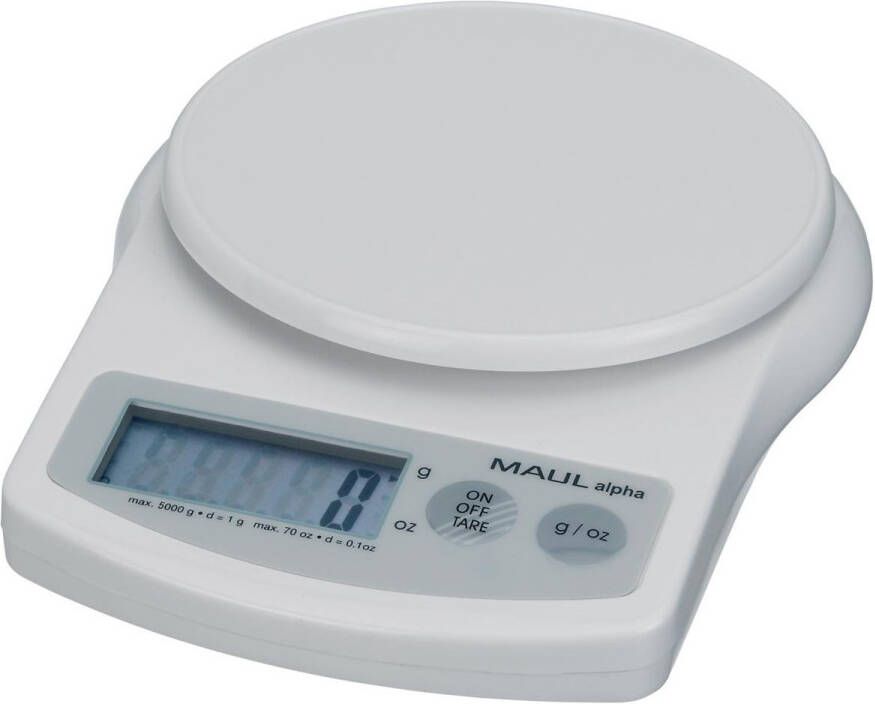 Maul postweegschaal alpha weegt tot 5 kg gewichtsinterval van 1 gram