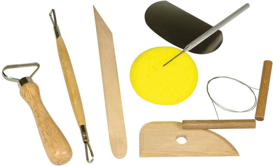 Merkloos Basisset klei set met 6 stuks