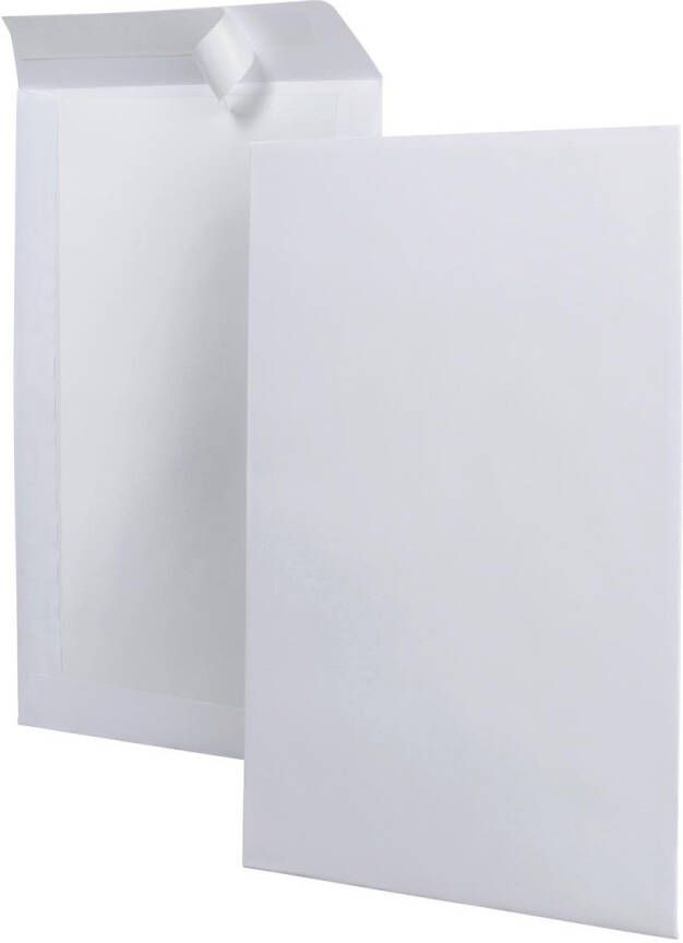 Merkloos Bordrugenveloppen ft 262 x 371 mm doos van 100 stuks