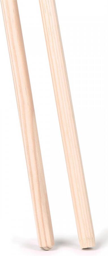 Merkloos Borstelsteel uit hout ft 120 cm x 22 5 mm