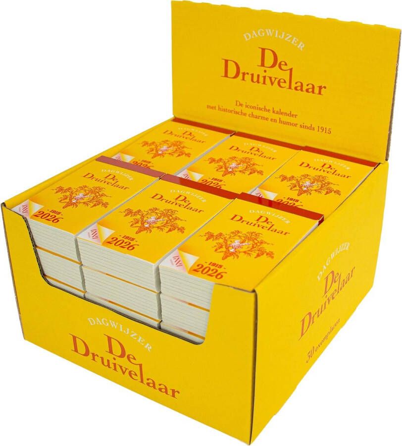 Merkloos Dagblokkalender De Druivelaar 2024 display van 30 stuks - Foto 2