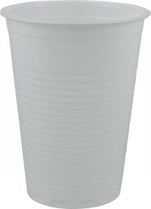 Merkloos Drinkbeker uit polystyreen voor koude dranken 180 ml wit pak van 100 stuks