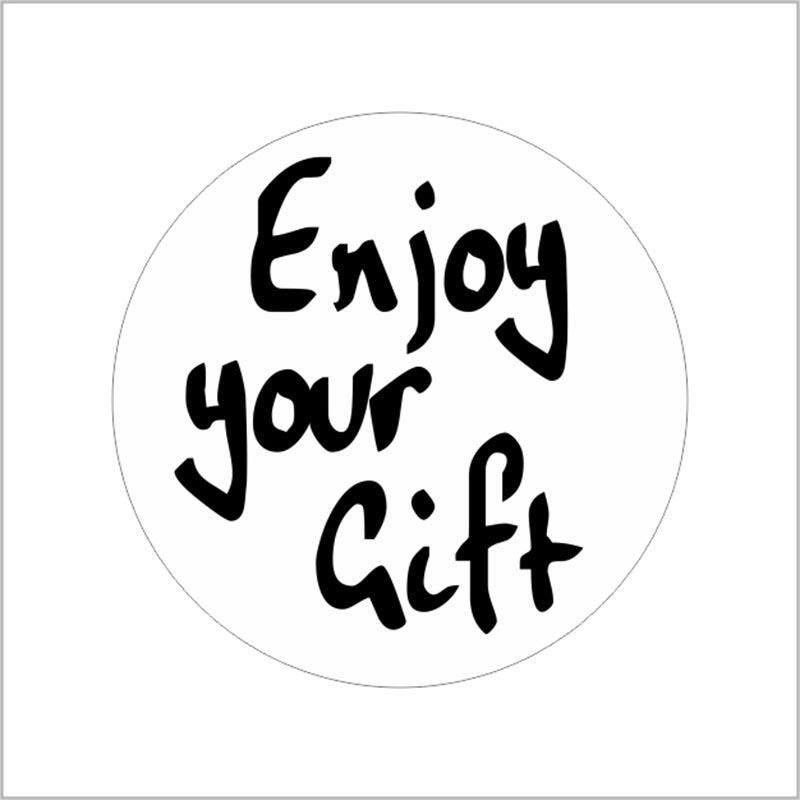 Merkloos Etiket bedrukt op rol diameter 39 mm 500 stuks Enjoy Your Gift