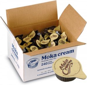Merkloos Geconcentreerde melk 7 5 ml Moka cream doos van 240 stuks