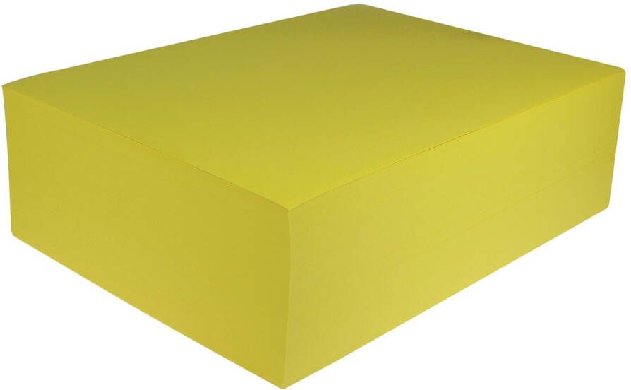 Merkloos Gekleurd tekenpapier 120 g ft 21 x 29 7 A4 geel pak van 500 vel