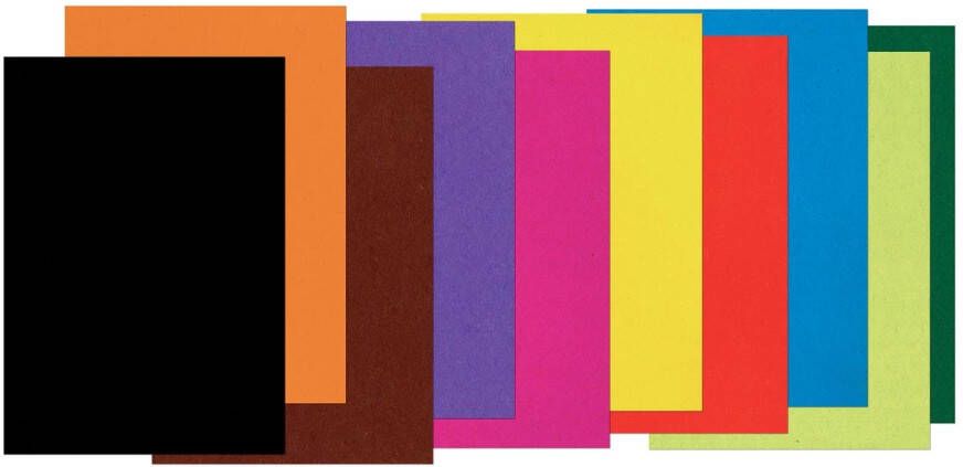 Merkloos Gekleurd tekenpapier 120 g ft 21 x 29 7 cm A4 geassorteerde kleuren pak van 500 vel