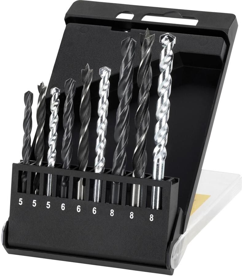 Merkloos Irwin 9-delige borenset metaal hout steen