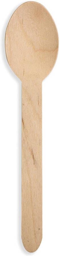 Merkloos Lepel uit hout gecoat 160 mm pak van 100 stuks