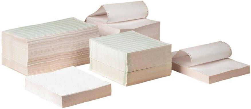 Merkloos Listingpapier gelijnd groen doos van 2000 vel
