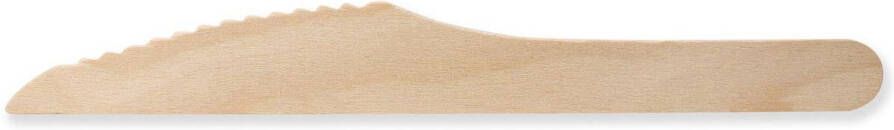 Merkloos Mes uit hout gecoat 165 mm pak van 100 stuks