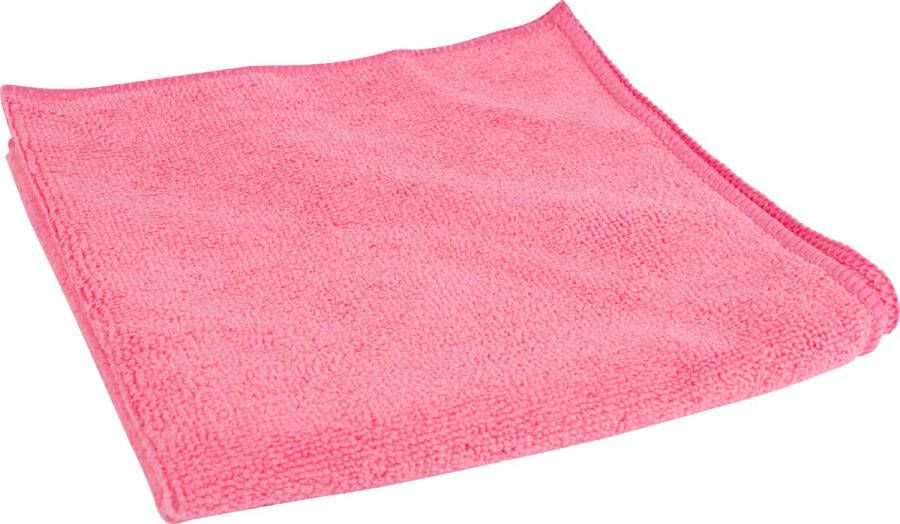 Merkloos Microvezeldoek ft 40 x 40 cm roze pak van 10 stuks