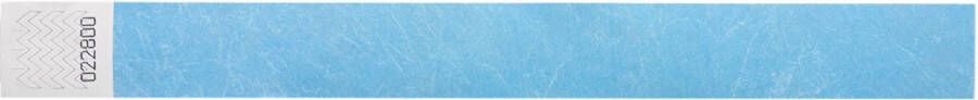 Merkloos Orakel polsbandjes Tyvek lichtblauw pak van 100 stuks