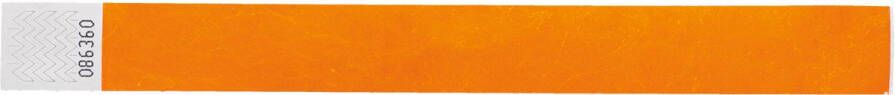 Merkloos Orakel polsbandjes Tyvek oranje pak van 100 stuks