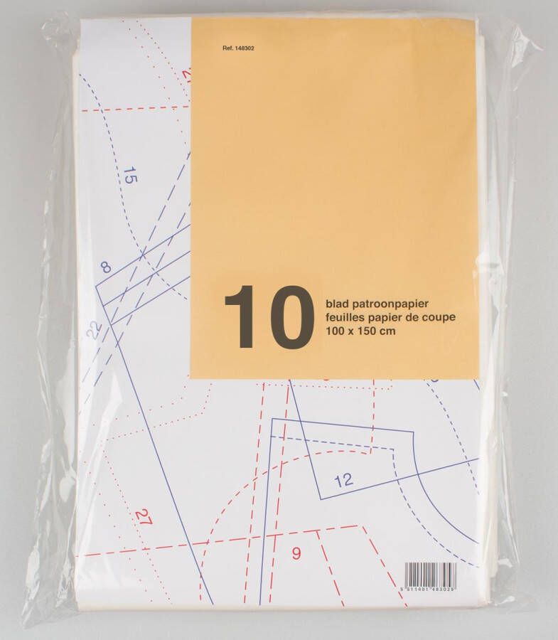 Merkloos Patroonpapier ft 100 x 150 cm pak van 10 vel