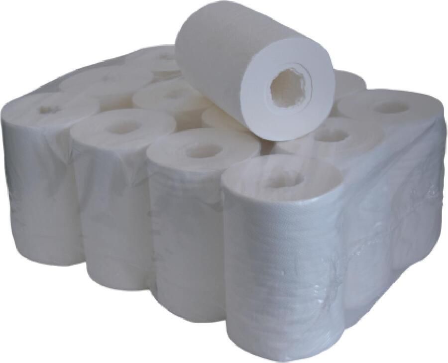 Merkloos Poetspapier Mini 1-laags 120 m pak van 12 rollen