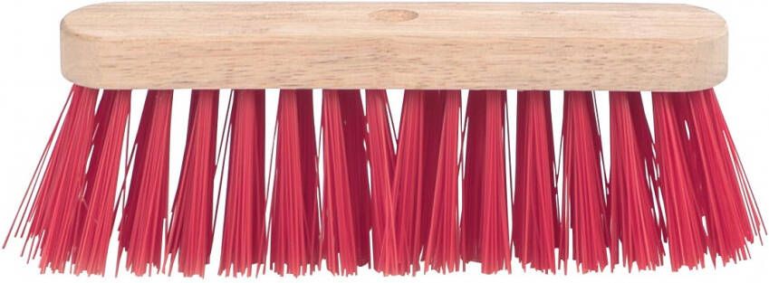 Merkloos Schuurborstel met PVC haren uit ongelakt hout 29 cm