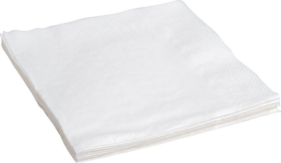 Merkloos Servetten ft 24 x 24 cm 2-laags wit pak van 10 x 400 stuks