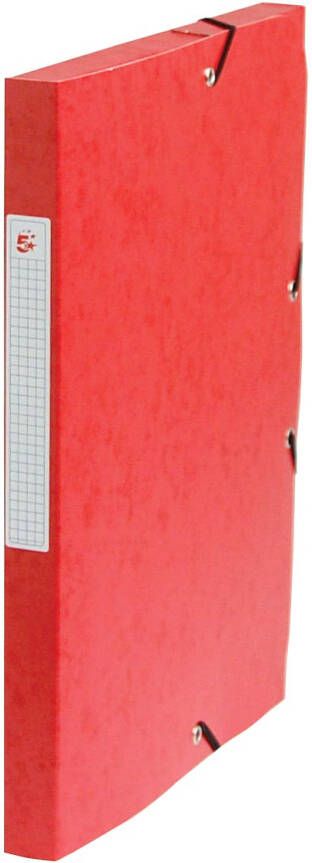 Merkloos STAR elastobox rug van 2 5 cm rood