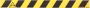 Merkloos Tarifold vloersticker houd 2 meter afstand (ook voor ruwe vloer) ft 80 x 8 cm geel zwart - Thumbnail 1