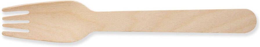 Merkloos Vork uit hout gecoat 160 mm pak van 100 stuks
