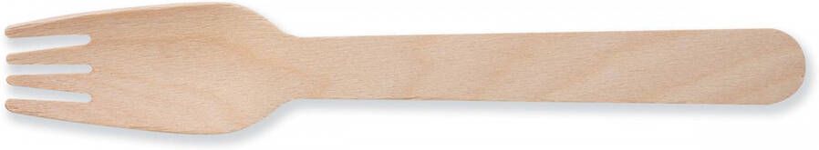 Merkloos Vork uit hout gecoat 160 mm pak van 100 stuks