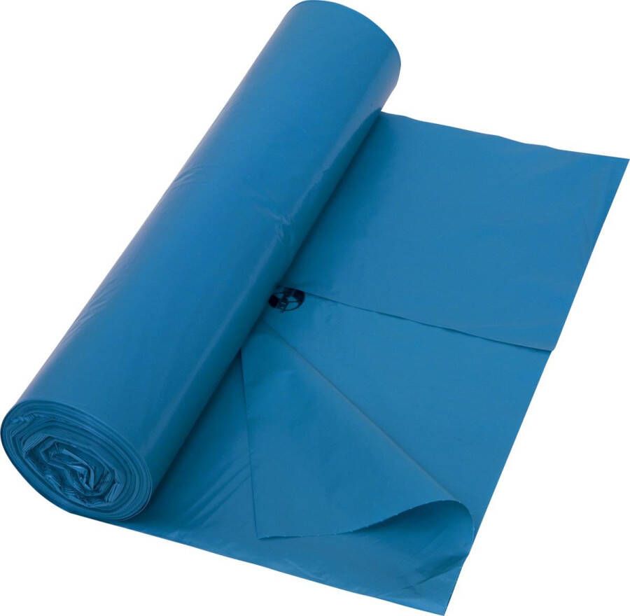 Merkloos Vuilniszak 38 micron ft 70 x 110 cm 120 liter blauw rol van 25 stuks
