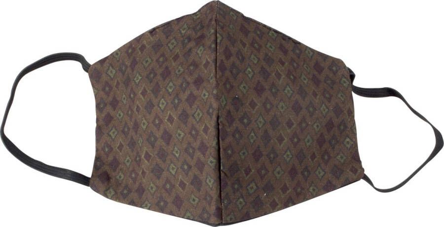 Merkloos Wasbaar mondmasker green kites motief maat: heren pak van 5 stuks