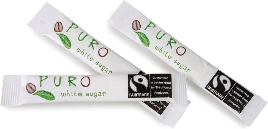 Miko Puro suikersticks fairtrade kristalsuiker 5 g doos van 500 stuks