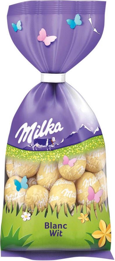 Milka Chocolade paaseitjes wit zak Ã  12 13 stuks