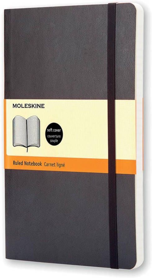 Moleskine notitieboek ft 13 x 21 cm gelijnd soepele cover 192 bladzijden zwart - Foto 2