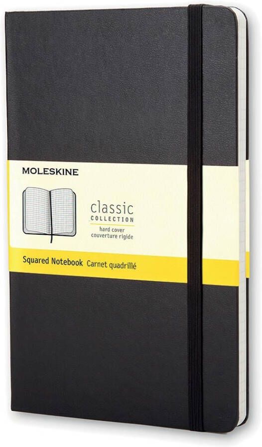 Moleskine notitieboek ft 13 x 21 cm geruit harde cover 192 bladzijden zwart - Foto 2