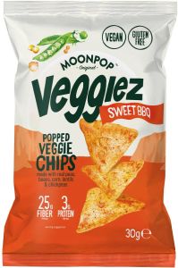 Moonpop Veggiez chips Sweet BBQ zak van 30 g
