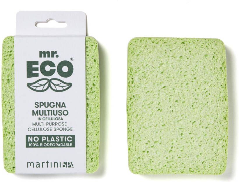 Mr. Eco spons ft 12.5 x 10 x 2 cm van plantaardige cellulose