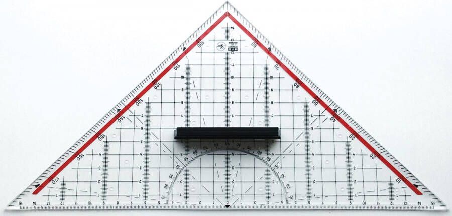 M&R Geodriehoek M&amp R 300mm plexiglas transparant
