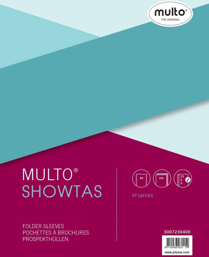 Multo geperforeerde showtas ft A4 23-gaatsperforatie 80 micron gekorreld