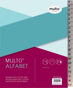 Multo tabbladen uit kunststof voor ft A5 17- gaatsperforatie