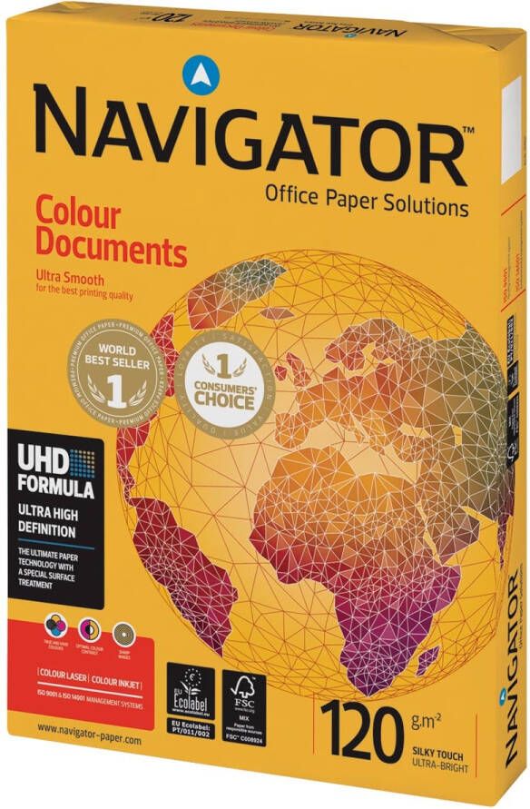 Navigator Colour Documents presentatiepapier ft A4 120 g pak van 250 vel