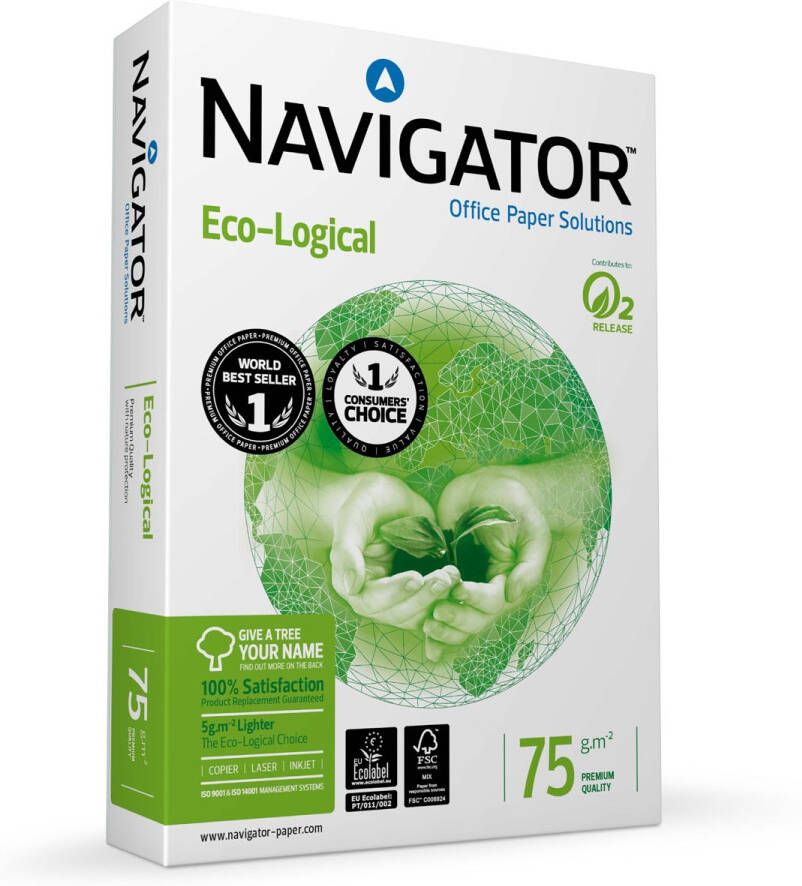 Navigator Eco-Logical printpapier ft A4 75 g pak van 500 vel