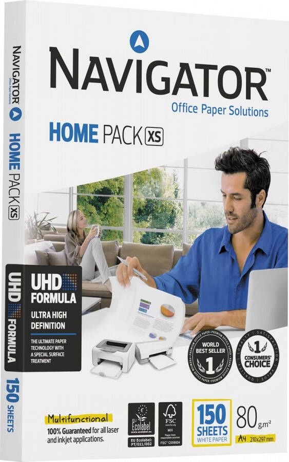 Navigator Home Pack XS printpapier ft A4 80 g pak van 150 vel