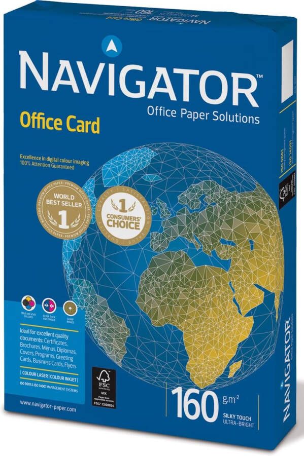 Navigator Office Card presentatiepapier ft A3 160 g pak van 250 vel