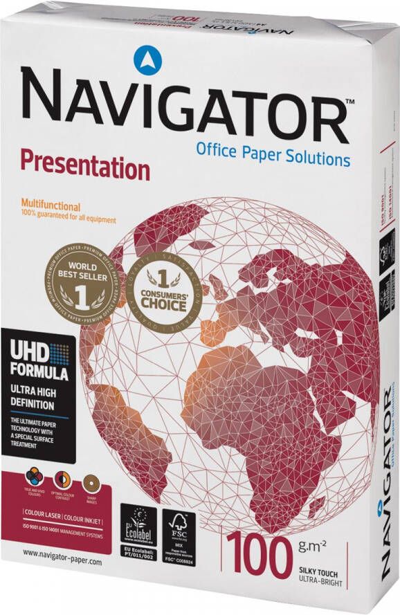 Navigator Presentation presentatiepapier ft A4, 100 g, pak van 500 vel online kopen