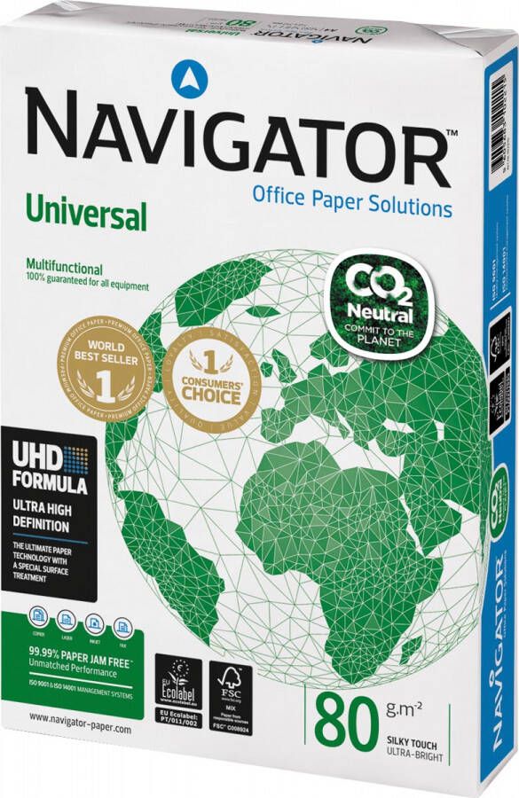 Navigator Universal CO2 neutraal papier ft A4 80 g pak van 500 vel