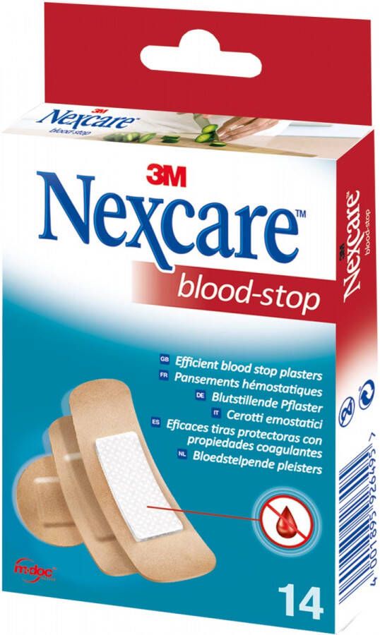 Nexcare 3M bloedstelpende pleister Blood-Stop pak van 14 stuks
