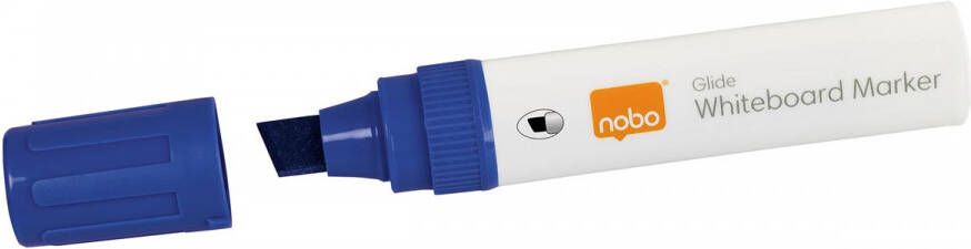 Nobo Glide Jumbo whiteboardmarker beitelvormige punt pak van 4 stuks blauw