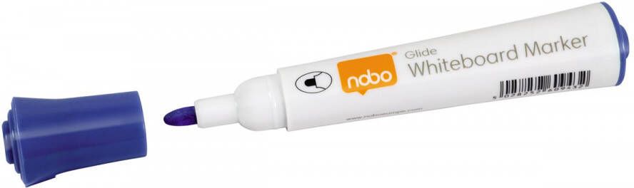 Nobo Glide whiteboardmarker ronde punt pak van 10 stuks blauw