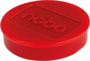 Nobo magneten voor whiteboard diameter van 32 mm pak van 10 stuks rood