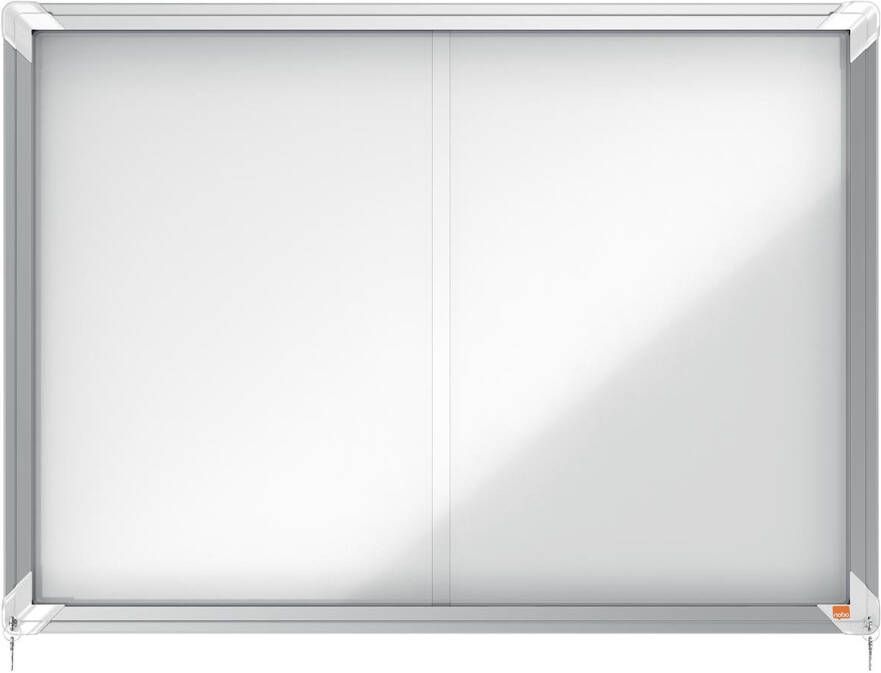 Nobo Premium Plus binnenvitrine schuifdeuren met hoekslot magnetisch 8 x A4