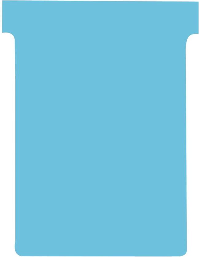 Nobo T-kaarten index 3 ft 120 x 92 mm lichtblauw pak met 100 stuks