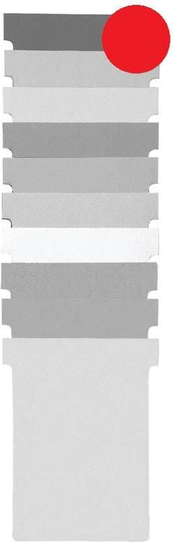 Nobo T-planbordkaarten index 1 5 ft 53 x 45 mm rood