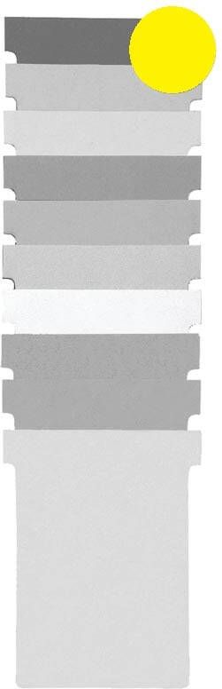 Nobo T-planbordkaarten index 2 ft 85 x 60 mm geel
